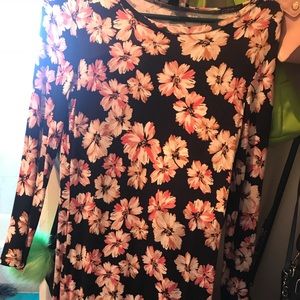 Black dress with flowers